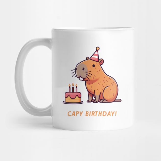 Cappy Capy Birthday Capybara by ThesePrints